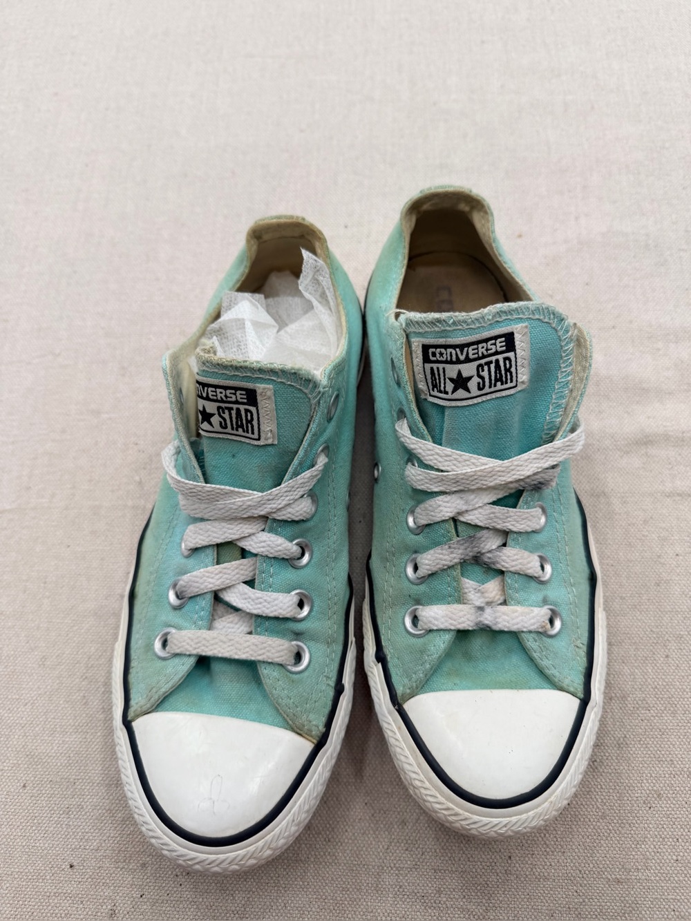 Converse Green and White High Top Sneakers - Picture 4 of 11